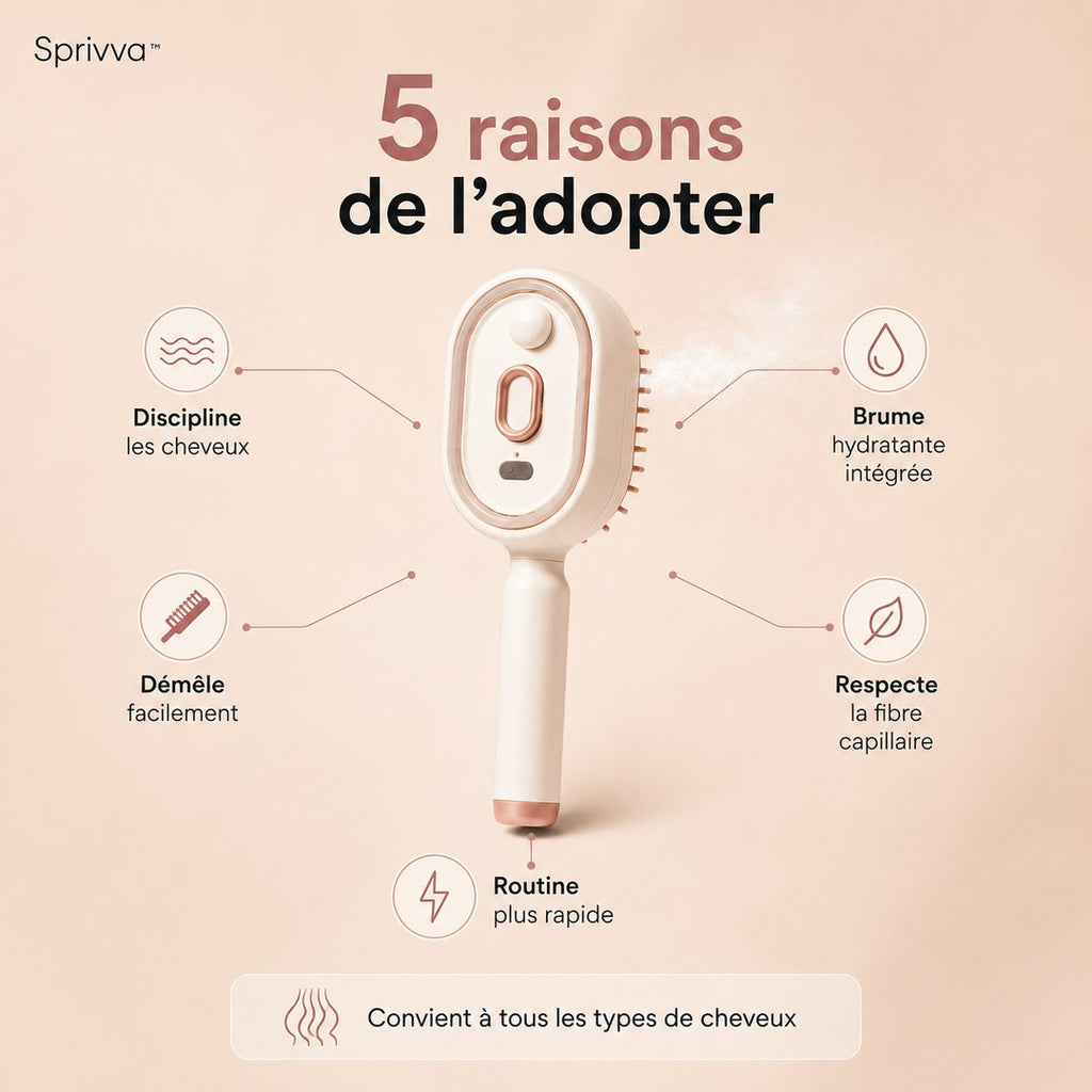 Cinq bénéfices de la Brosse Brume Express 3-en-1 Sprivva