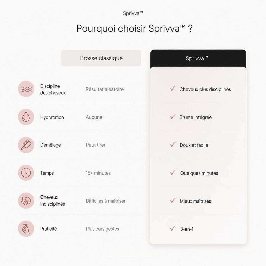 Comparatif entre une brosse classique et la Brosse Brume Express Sprivva