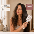 Brosse Sprivva en main, cheveux plus lisses et badges retour sous 30 jours